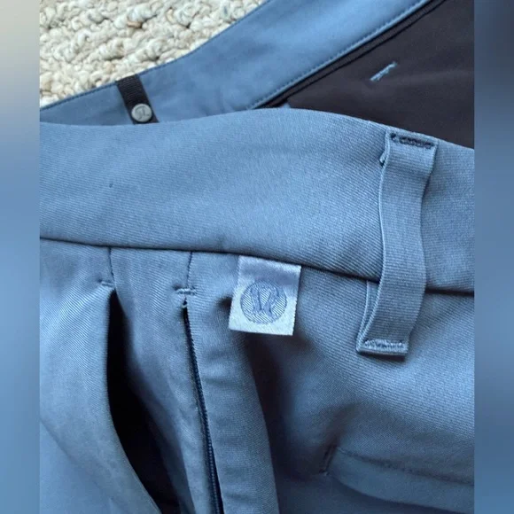 🍋 Men's LULULEMON Iron Blue Commission Pant Slim Warpstreme 28" Inseam 32” Waist - Picture 13 of 14